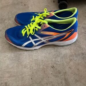 ASICS Vibrant Blue and Neon Yellow Sneakers